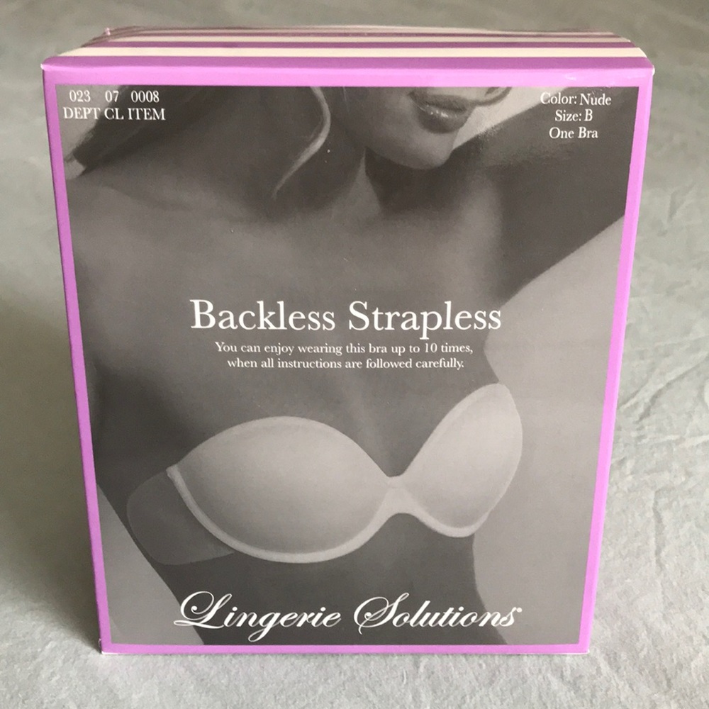 Lingerie Solutions Backless Strapless Bra Size B